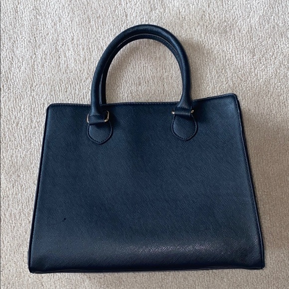 Black leather mini tote bag - Picture 4 of 4